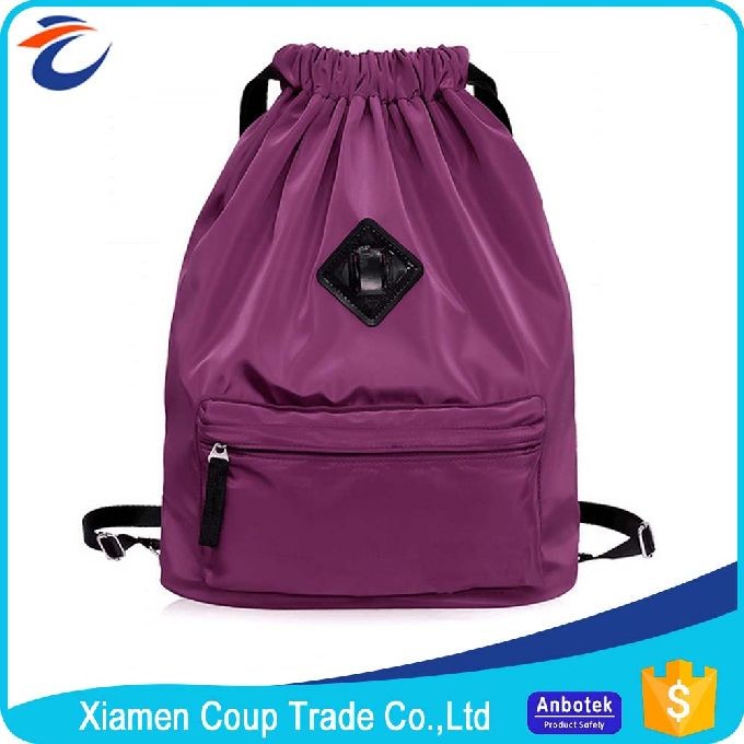 Quality Large Capacity Coloured Drawstring Bags / Outdoor Travel Backpack Sports Gym Bag for sale