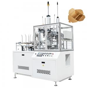 Quality Two Compartments PE Coated Paper Lunch Box Forming Machine Automatic for sale