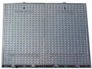 Quality Big square manhole cover,1200x1200 EN124B125, two covers  and  a frame assembled for sale