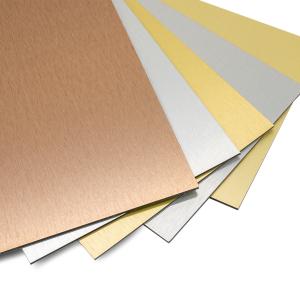 Quality Silver Gold Brushed Aluminum Composite Panel Ultraviolet Resistance for sale