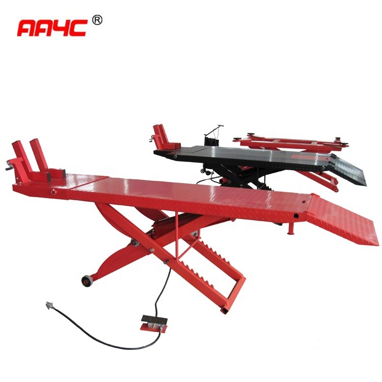 Quality 1000 Lbs Hydraulic Motorcycle Scissor Jack Stand Air Powered 840mm for sale