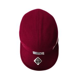 Quality Fashion Custom Wool 5 Panel Camper Hat For Children Red Color 56-62CM for sale