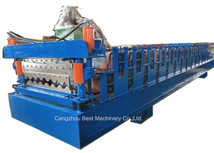 Buy cheap PLC Control Double Profile Roofing Sheet Roll Forming Machine 8-12m/Min Speed production from wholesalers