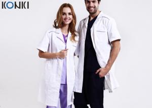 Quality Custom Medical Scrubs Uniforms , White Doctor Lab Coat For Man / Women for sale