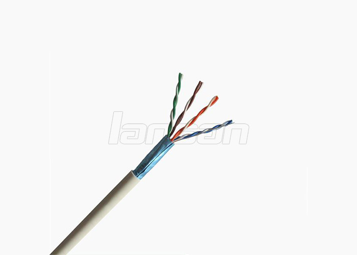 Quality Lansan LSZH  Gigabit Cat5e FTP Cable , 24AWG 0.5mm Solid BC Ethernet Lan Cable for sale