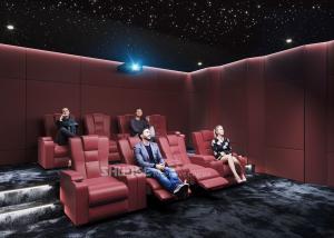 Quality Red Electric  Leather Cinema Sofa  For Home  Cinema System With Screen / Speaker/ Projector for sale
