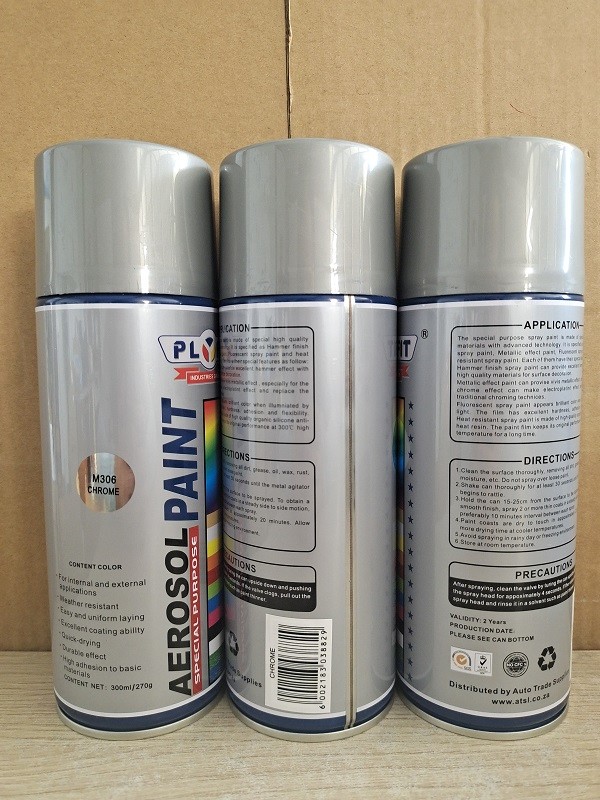 Quality EN71 Chrome Aerosol Spray Paint 450ml zinc plating Tin Can OEM for sale
