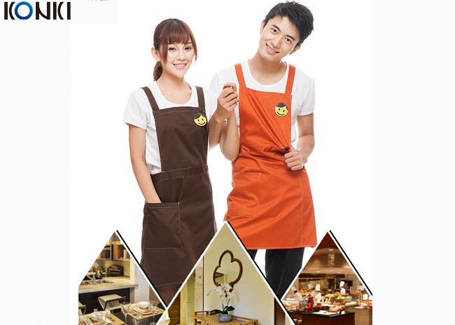 Quality Personalised Kitchen Custom Cooking Aprons Embroidery With Twill Fabric for sale