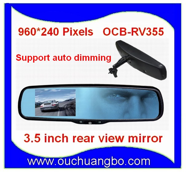 Quality Ouchuangbo 3.5 inch Rear view mirror with auto dimming automatic signal detection for sale