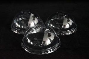 Quality Dome 98mm Transparent PLA Lids Disposable Biodegradable for sale