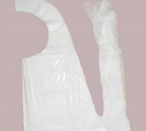 Quality EN13432 Cornstarch Restaurant Baking Kitchen Disposable White Plastic Aprons for sale