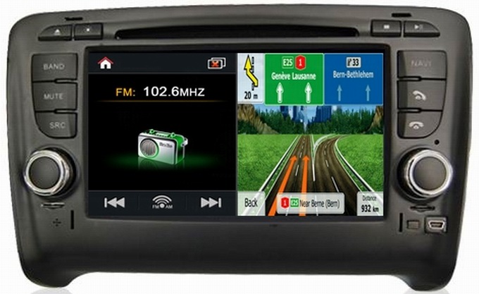 Quality Ouchuangbo GPS Navigation 1G CPU 1080P 3G Host TV Audi TT 2006-2012 HD Screen S100 System DVR Video Player OCB-078C for sale
