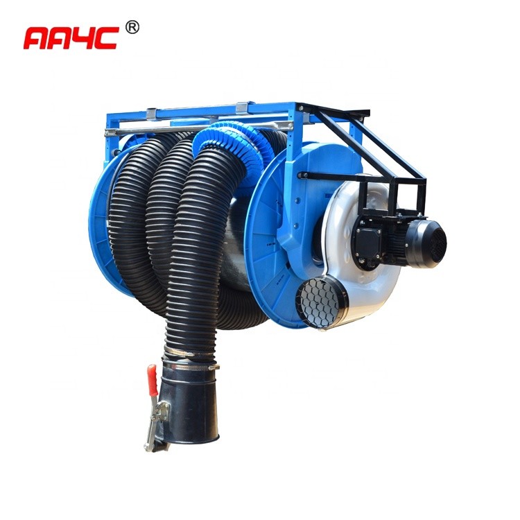 Quality Retractable Portable Vehicle Exhaust Removal Systems Exhaust Extraction Hose Reel 125mm for sale