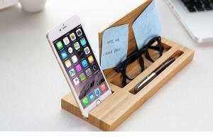 Quality Carbonized bamboo phone stand tablet kickstand with a Pen holder for iphoneX 7plus for samsung S7 EDGE for sale