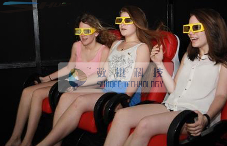 Quality 5D Cinema Equipment With Comfortable Red Leather Motion Chairs for sale