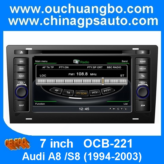 Quality Ouchuangbo S100 Head Unit Car Radio Player  Stereo for Audi A8 /S8 1994-2003 HD Video USB for sale