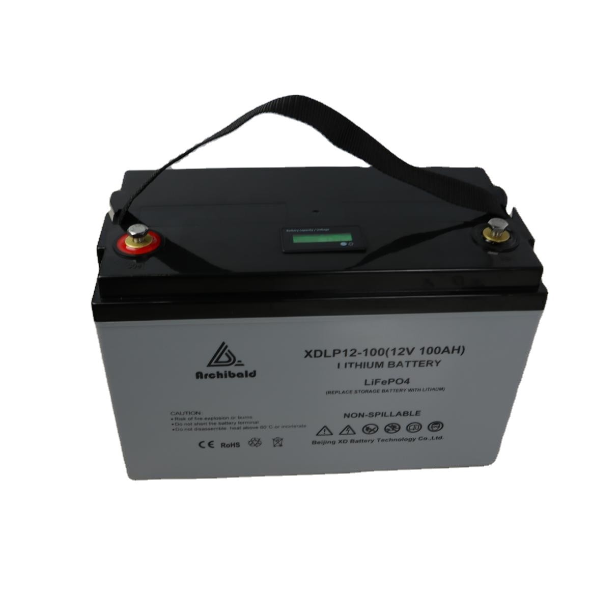 Quality OEM 5000 Cycle Lifepo4 12v 100ah Lithium Ion Deep Cycle Battery For RV/ Boat/ Golf Cart for sale