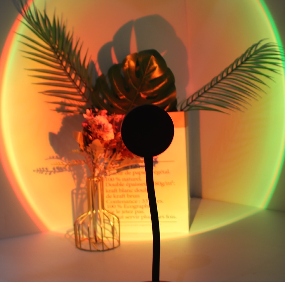 Led Atmosphere Halo Light Romantic Rainbow Sunset Projector Light Robot Night Light LED Projection Lamp Sunset Lamp For