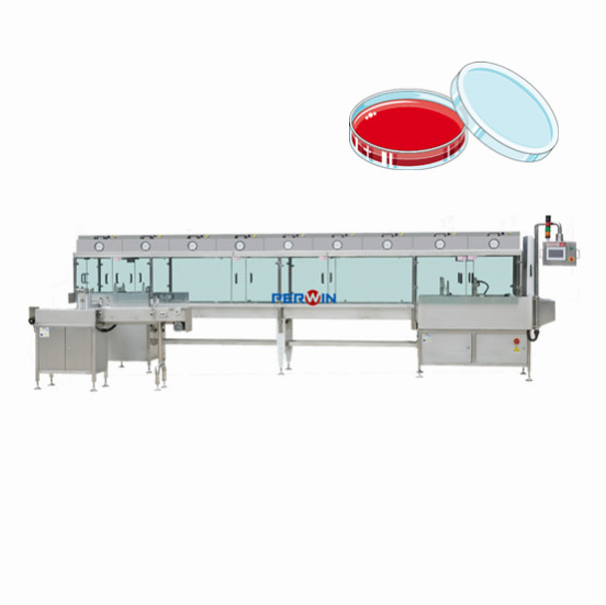 Quality 6 Lanes GMP Certified Cell Culture Petri Dish Filling Machine for sale