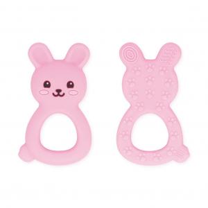 Quality Baby Teething Toys Bunny Silicone Baby Teething Chewing Toy Textured Teether For Infants And Toddlers for sale
