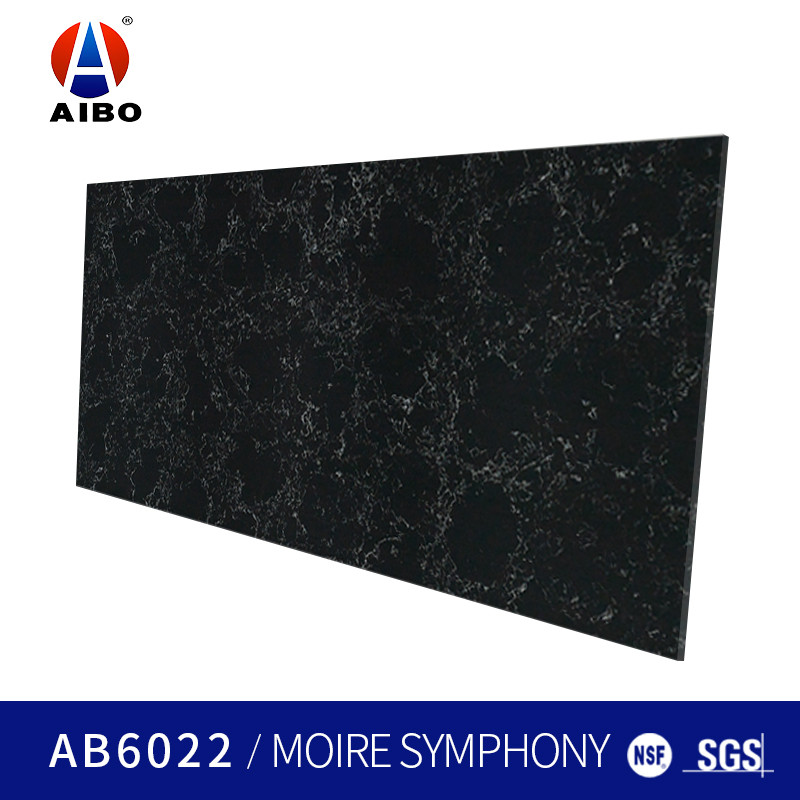 Buy cheap Acid Resistant Solid Black Quartz Countertops With NSF SGS Certification from wholesalers