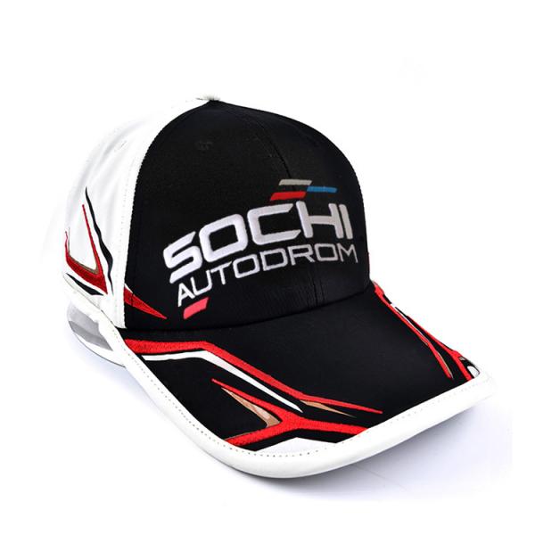 OEM ODM Design Racing Baseball Caps , Polyester Custom Team Baseball Caps
