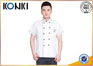 Quality Custom Cotton Chef Cook Uniforms With Embroidery Logo Restaurant Uniforms Shirts for sale