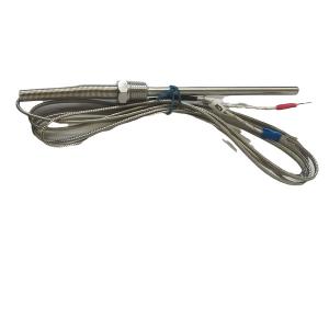 Quality K 2M Cable SS Probe 50mm Mini Connector Thermocouple 1/4'' NPT for sale