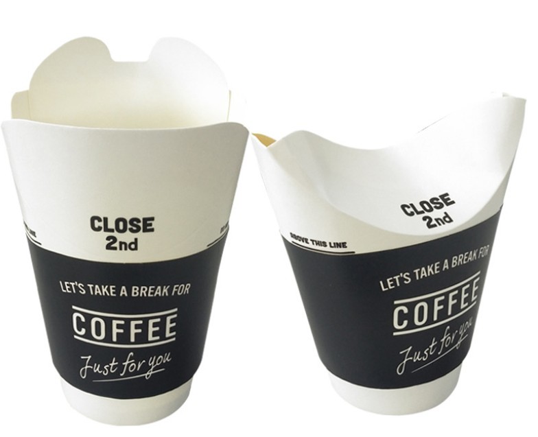 Quality disposable black 8oz butterfly paper cup,230ml butterfly cup for hot liquid for sale