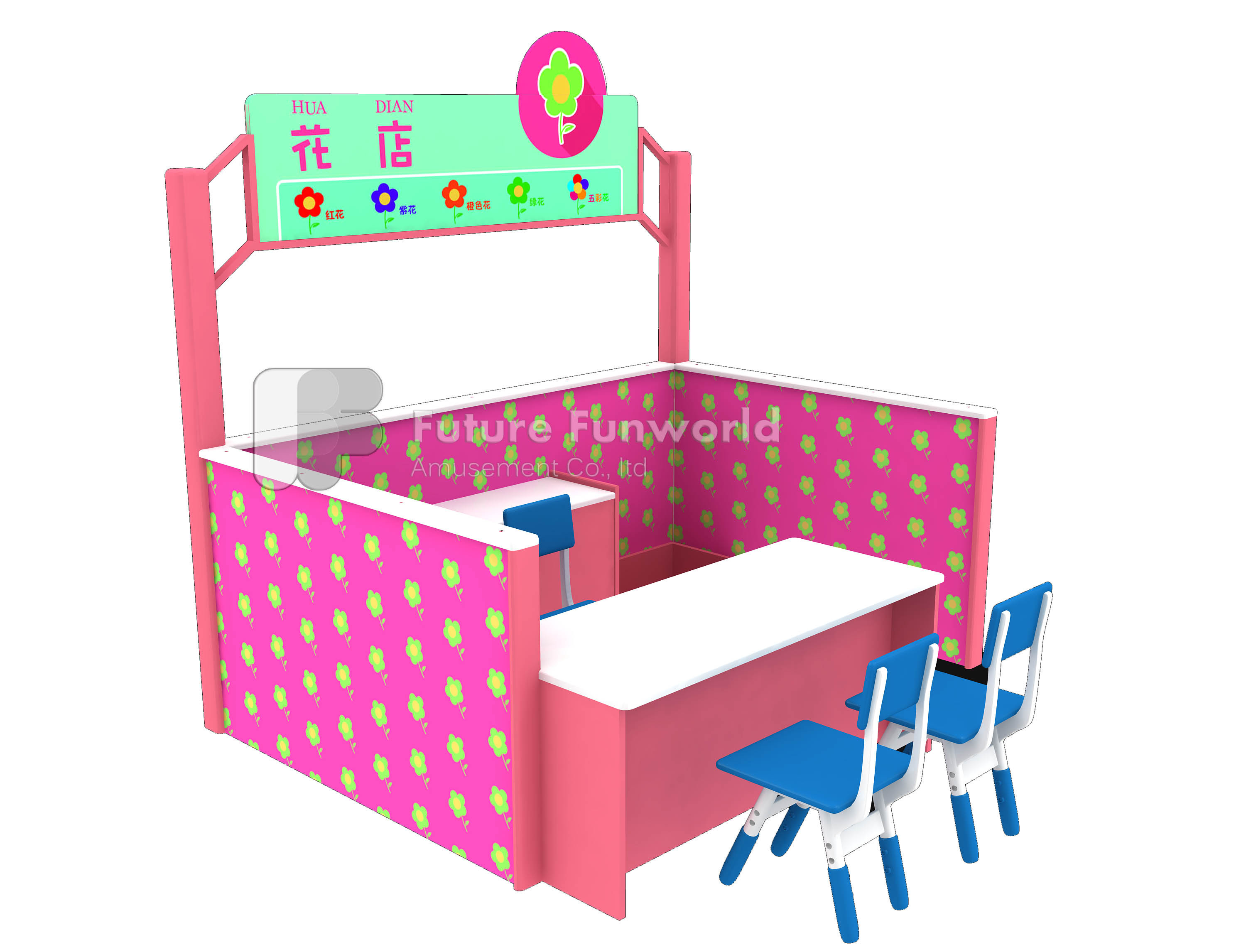 Quality Role Play Center--Kids Indoor Playground Equipment--FF-Flower Shop for sale