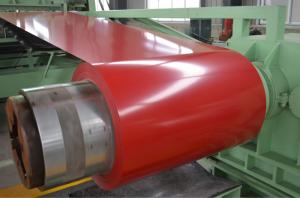 Quality Bright Red Galvalume Prepainted Steel Coils 0.15 Mm High Glossy for sale