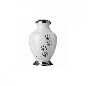 Quality Durable Professional White Pet Urn , Beautiful Dog Urns Any Size Available for sale