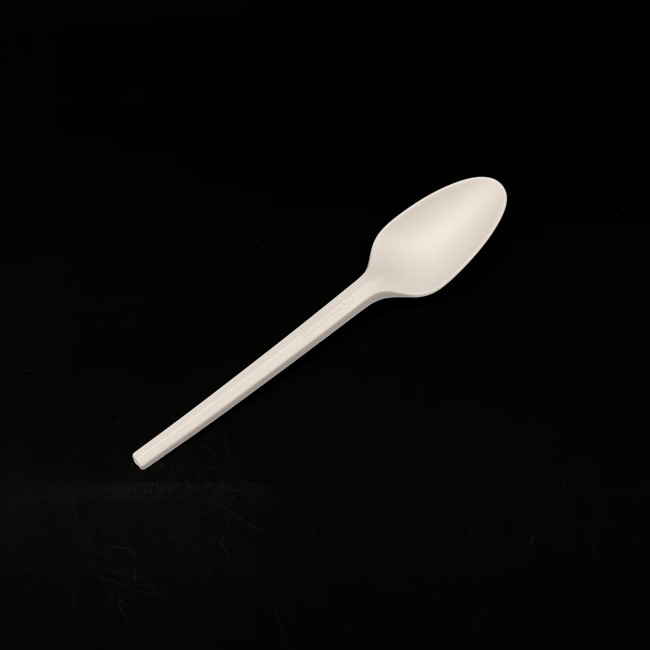 Quality 4.5" 4.7" Small Plastic Teaspoons , 100% Compostable Coffee Spoon for sale