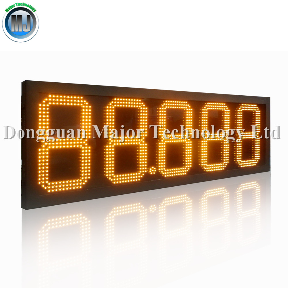 Quality 12inch Digit Outdoor WIFI Control Gas LED Price Changer led 7 segment display for sale