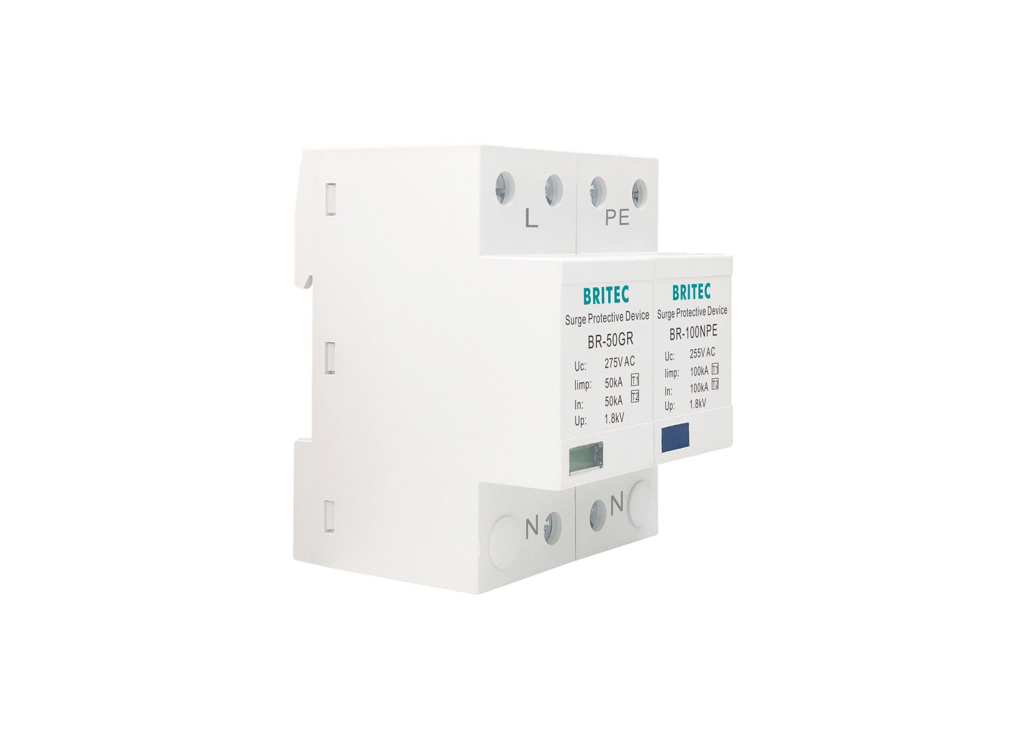 Quality Anti Lightning Type 1 1P+NPE IP20  IEC61643-1 Surge Protection Device for sale