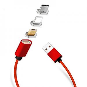 Quality Type c iPhone lighting micro usb Magnet adsorption braid USB cable for sale