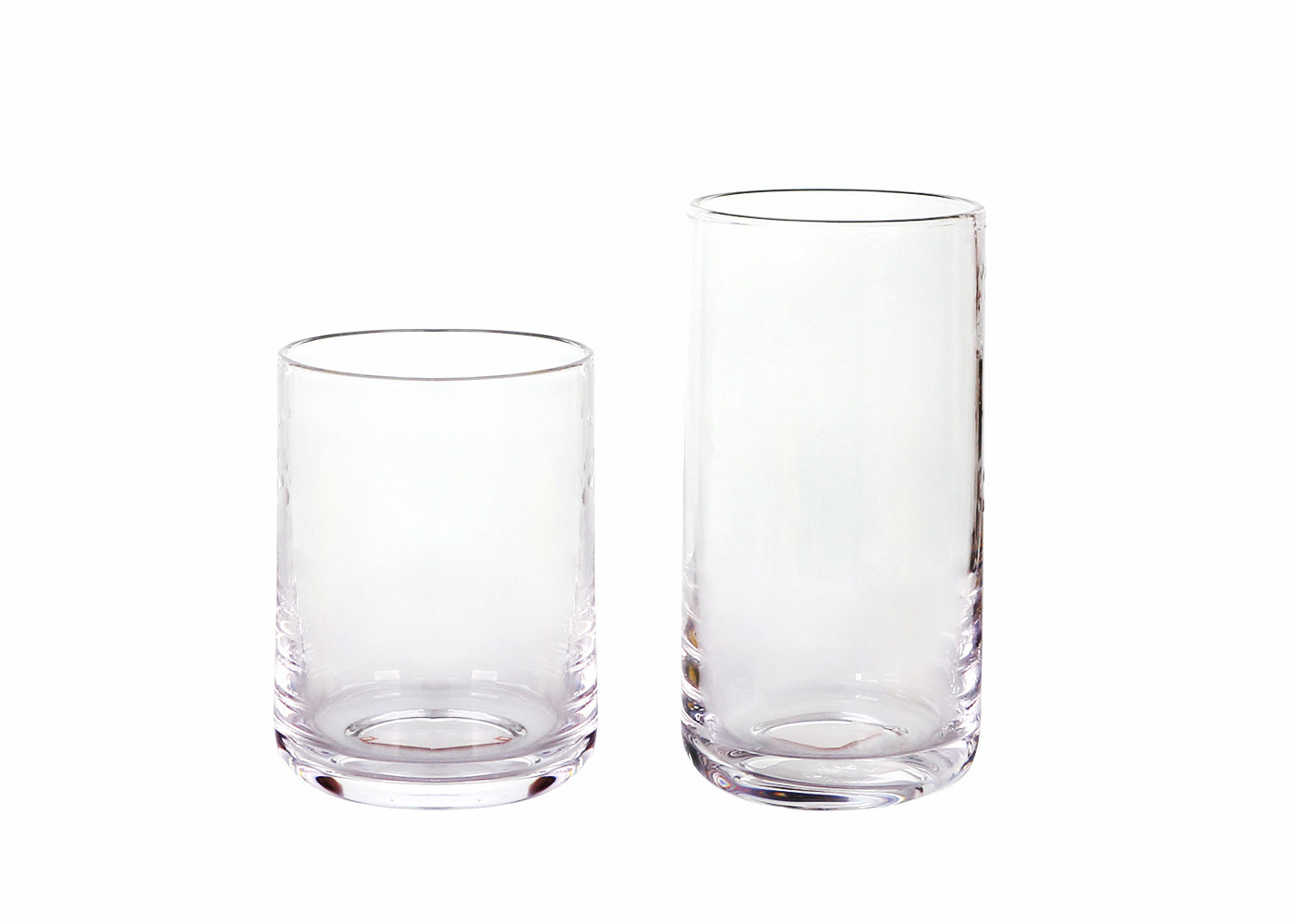 Quality Clear Lead Free 15cm 17 OZ Hand Blown Highball Glasses Compacted Surface for sale