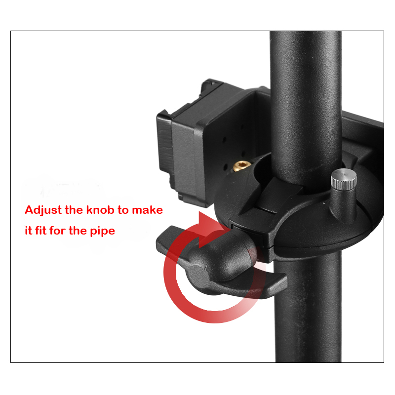 Super Pipe Clamp CA121 with 1/4" and 3/8" screw hole V type mount