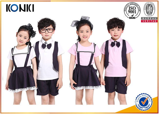 Quality Summer Lapel Embroidered School Uniform For Primary School Students for sale