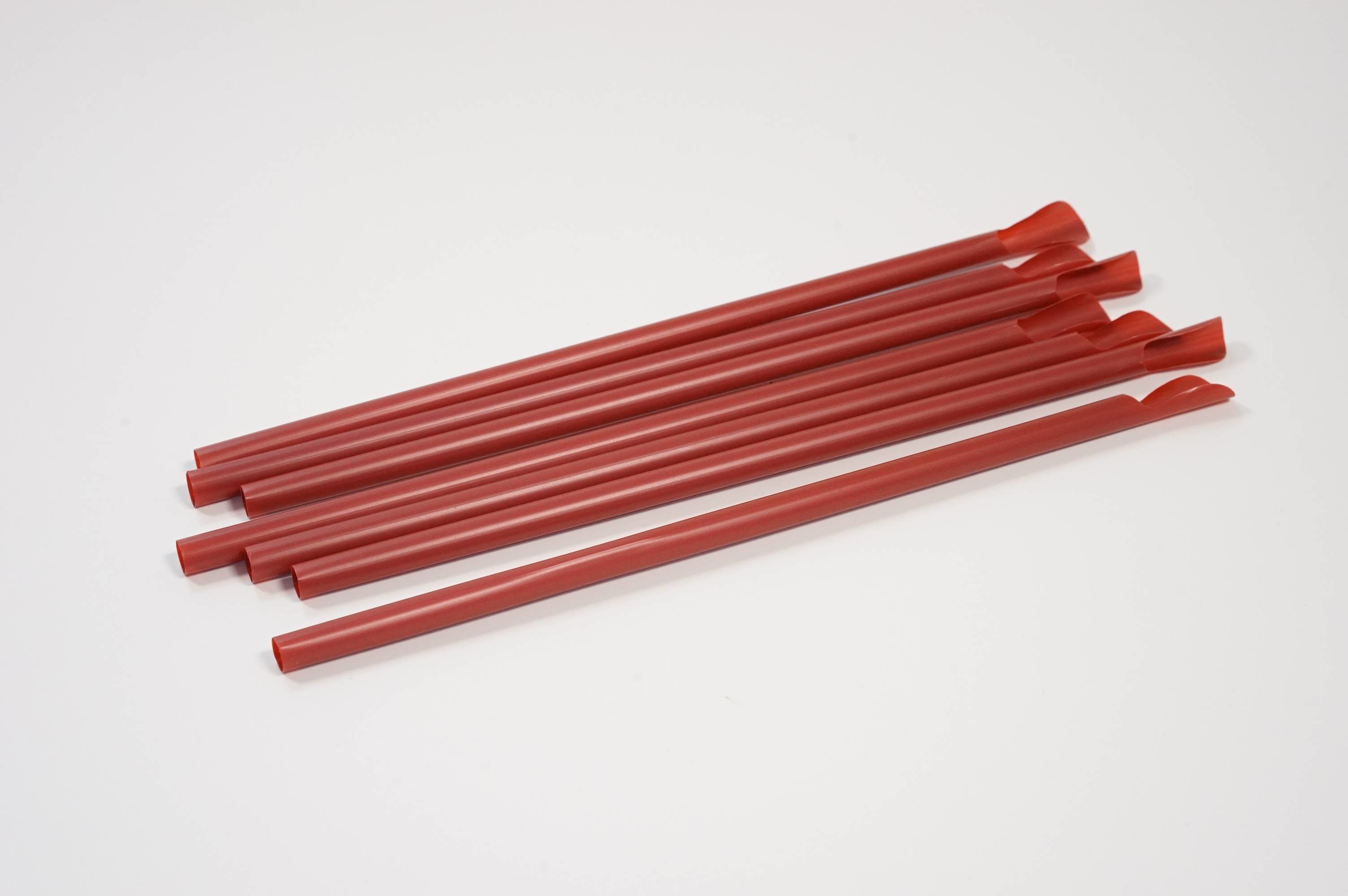 Quality PLA Spoon Bio Plastic Straws , 6mmx210mm Compostable Plastic Straws for sale