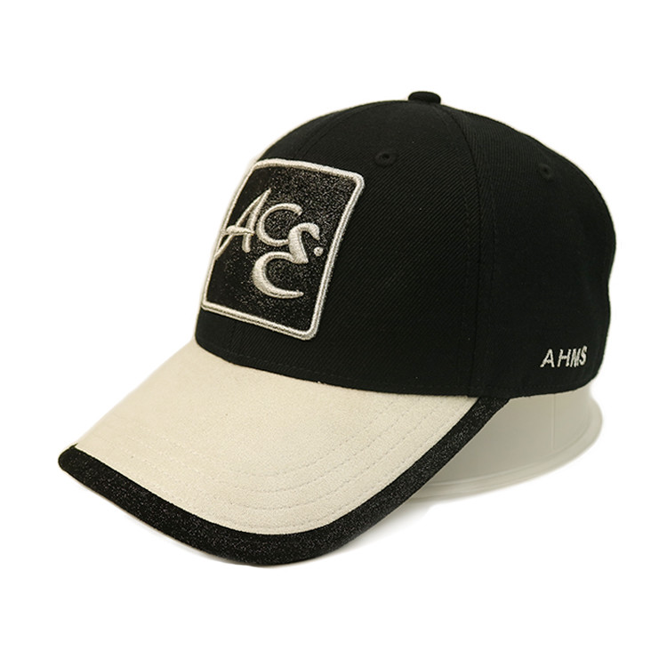 Quality Black Flat Embroidery Men Hip Pop Baseball Cap With Metal Buckle for sale