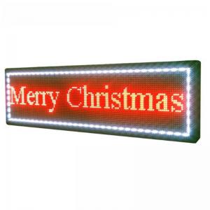 Quality P10 Outdoor Led Message Signs , 52x14inch Scrolling Led Car Sign for sale