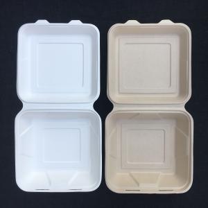 Quality Compostable 8 Inch Disposable Lunch Box Sugarcane Takeaway 2 3 4 5 Compartment for sale