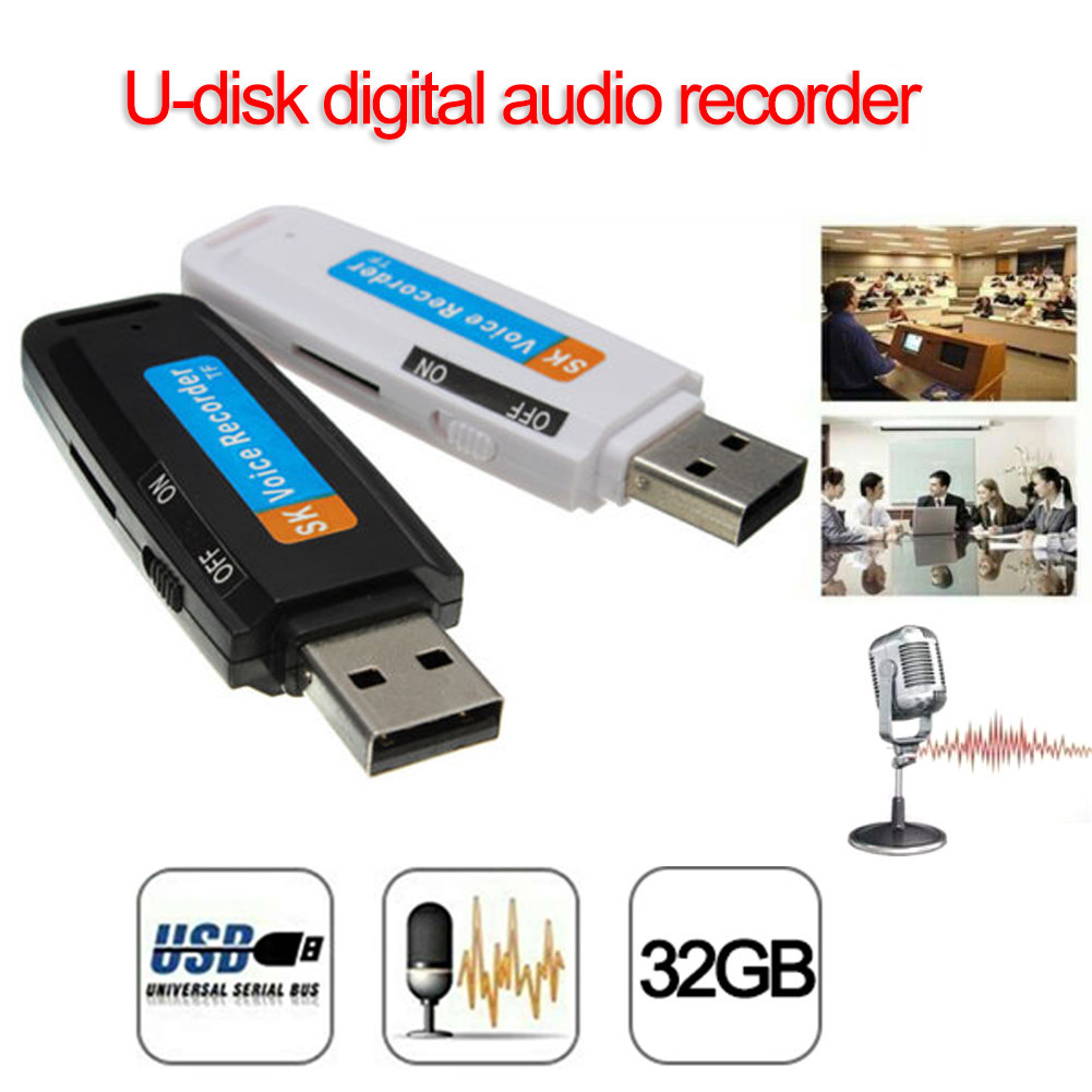 Quality U-Disk Digital Audio Voice Recorder Pen USB Flash Drive up to 32GB Micro SD TF for sale