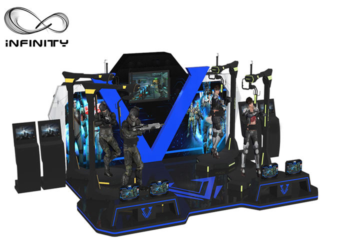 Quality White Blue Theme Park Two Player VR Shooting Platform for sale