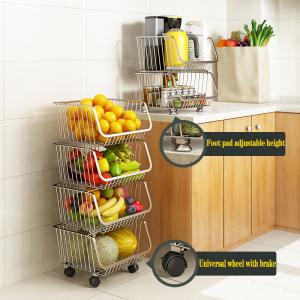 Quality 304 Stainless Steel Kitchen Fruit and vegetable Storage Rack for sale