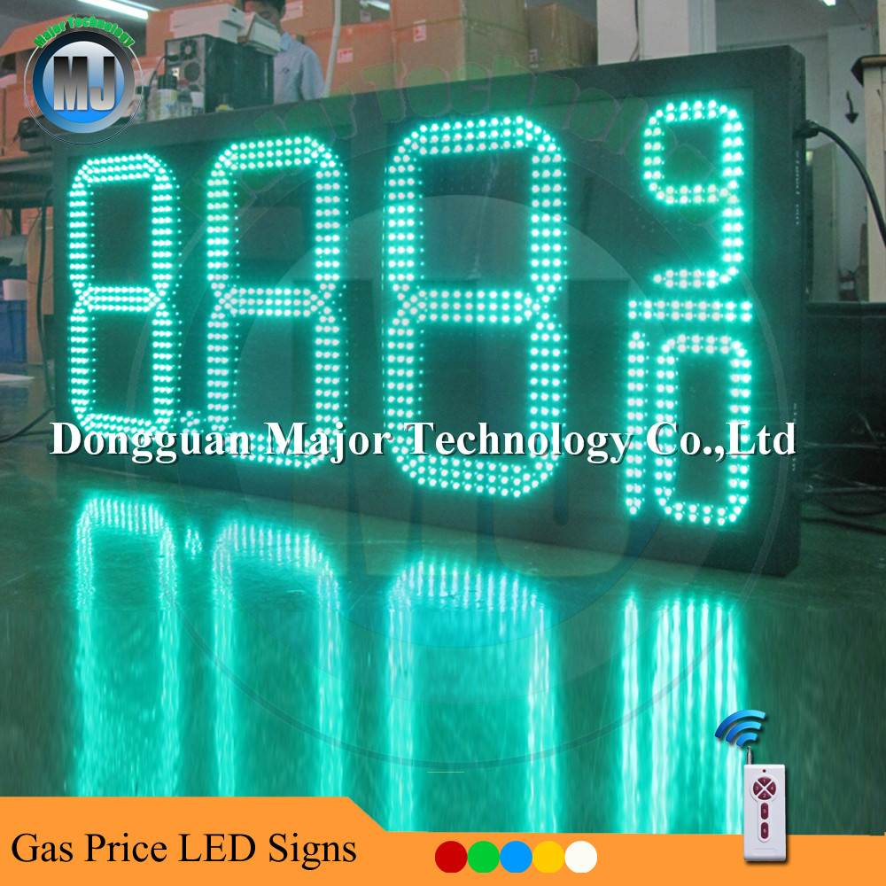 Quality 16inch RF Control Outdoor LED Price Digital Gas Station Display With Double Side for sale
