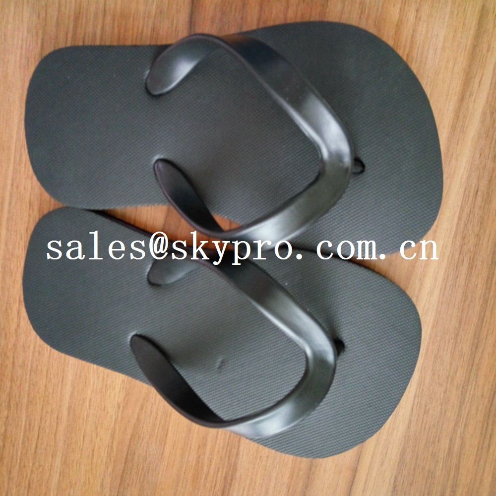 Buy cheap Comfortable Black Plain Flip Flops / Sandals Wear resistant Summer Beach from wholesalers