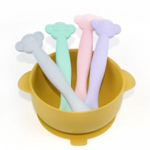 Quality Feeding Weaning Device Silicone Baby Spoon With Textured End for sale