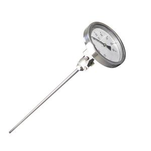 Quality 2.5 Inch Industrial Bimetal Thermometer 600℃ Free Adjustable Angle 1/2'' NPT for sale